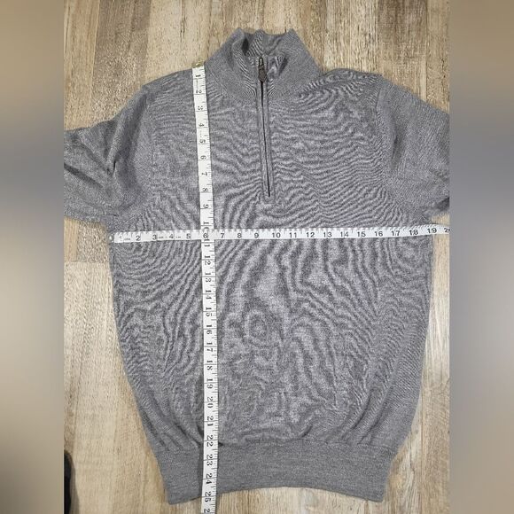 100% EXTRA FINE WOOL  men's 346 brooks brothers small sweater quarter zip - Picture 6 of 11